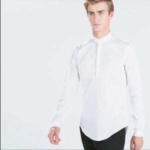 Zara Men Slim Fit Mandarin Collar